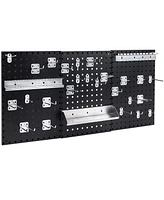 Wall-Mounted Pegboard Kit with 3 Pegboards for Garage Workshop