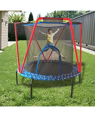 66" Trampoline for Kids Toddler Indoor Outdoor Small Trampolines for Baby with heighten net No-Gap Design for Kids