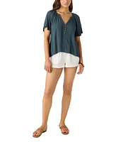 O'Neill Juniors' Aylee Split-Neck Top