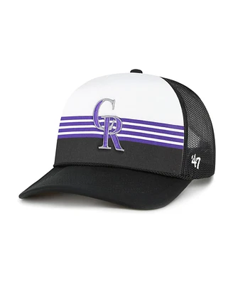 '47 Brand Men's Black Colorado Rockies Lift Off Foam Front Mesh Trucker Adjustable Hat