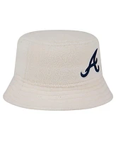 New Era Women's White Atlanta Braves Chrome Cozy Bucket Hat