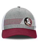 Fanatics Men's Heather Gray/Garnet Florida State Seminoles Profile Trucker Adjustable Hat