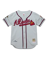 Mitchell & Ness Men's Fred McGriff Gray Atlanta Braves 1995 Throwback Authentic Jersey