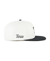 '47 Brand Men's White/Black Texas Rangers Foundation Captain Snapback Hat