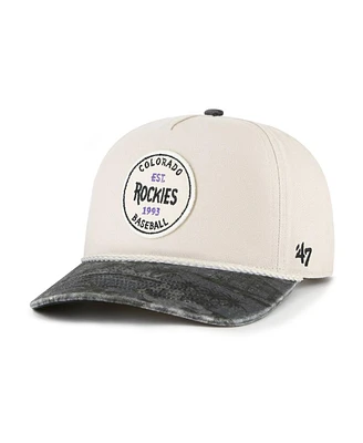 '47 Brand Men's Cream/Black Colorado Rockies Fiji Rope Hitch Adjustable Hat