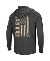 Colosseum Men's Heather Black Syracuse Orange Oht Military Appreciation Long Sleeve Hoodie T-Shirt