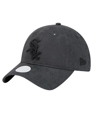 New Era Women's Black Chicago White Sox Tonal Floral 9TWENTY Adjustable Hat