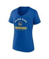 Logo Athletic Women's Royal Golden State Warriors Unrivaled V-Neck T-Shirt