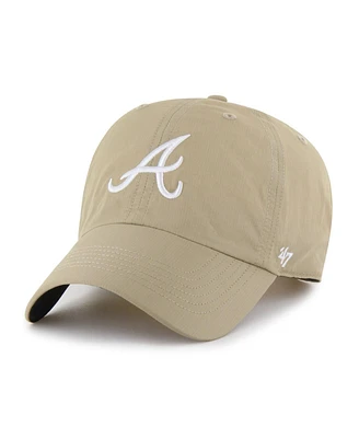 '47 Brand Men's Khaki Atlanta Braves Performance Clean Up Adjustable Hat