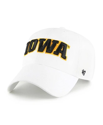 '47 Brand Men's White Iowa Hawkeyes Clean Up Adjustable Hat
