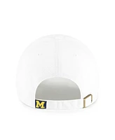 '47 Brand Men's White Michigan Wolverines Clean Up Adjustable Hat