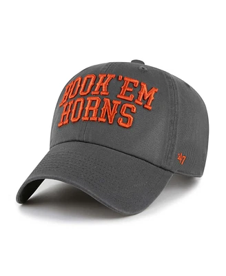 '47 Brand Men's Charcoal Texas Longhorns Clean Up Adjustable Hat