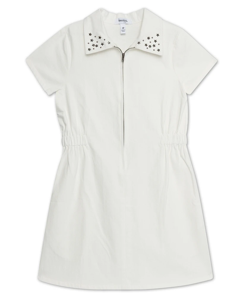 Speechless Big Girls Knee-length Short Sleeve Shirt Collar Dress