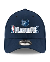 New Era Men's Navy Memphis Grizzlies 2025 Nba Playoffs 9FORTY Adjustable Hat