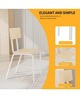 5-Piece Dining Set for 4: Kitchen Table & Chairs, Metal & Mdf, Compact