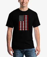La Pop Art Men's Skull Flag Word T-Shirt