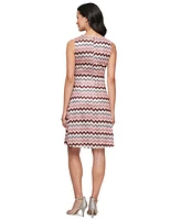 Sl Fashions Women's Sleeveless Crocheted A-Line Dress