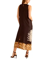 Vince Camuto Women's Sleeveless Back-Slit A-Line Dress