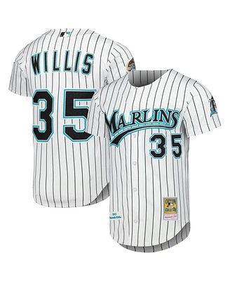 Mitchell & Ness Men's Dontrelle Willis White Florida Marlins Cooperstown Collection Authentic Jersey