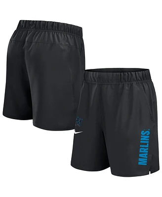 Nike Men's Black Miami Marlins Woven Victory Performance Shorts