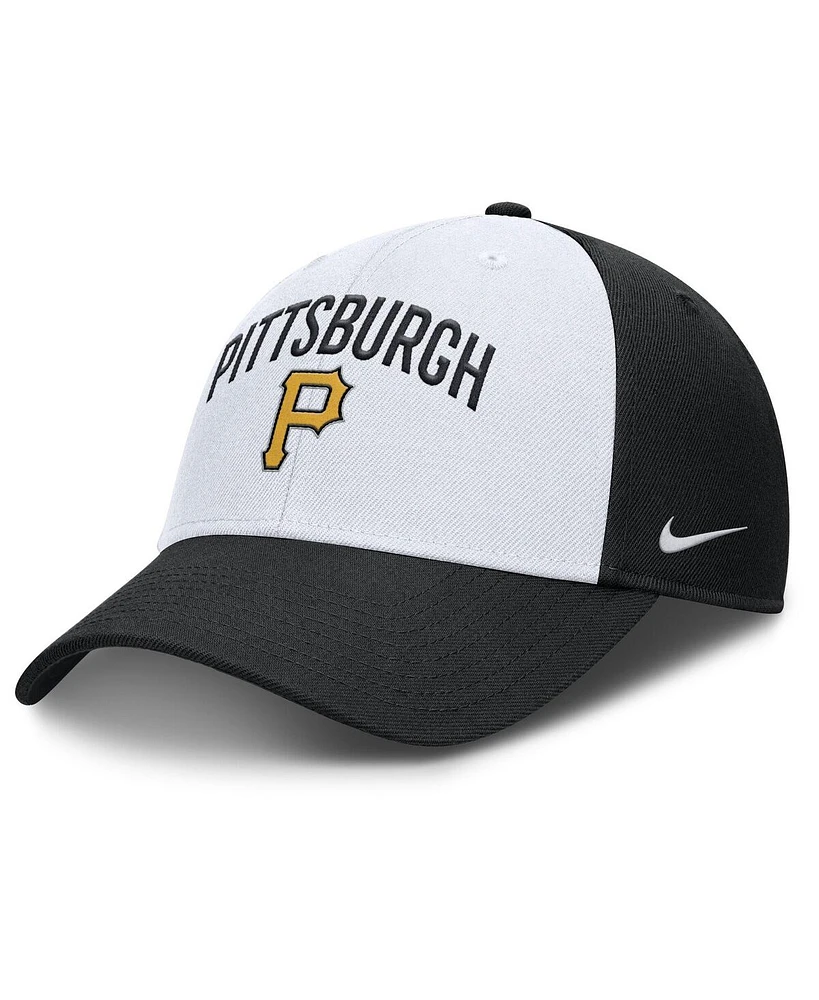 Nike Men's White/Black Pittsburgh Pirates Club Performance Adjustable Hat