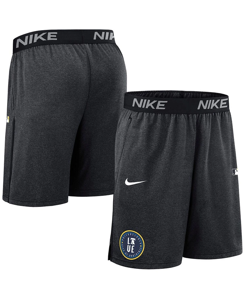 Nike Men's Black Philadelphia Phillies Authentic Collection City Connect Performance Knit Shorts