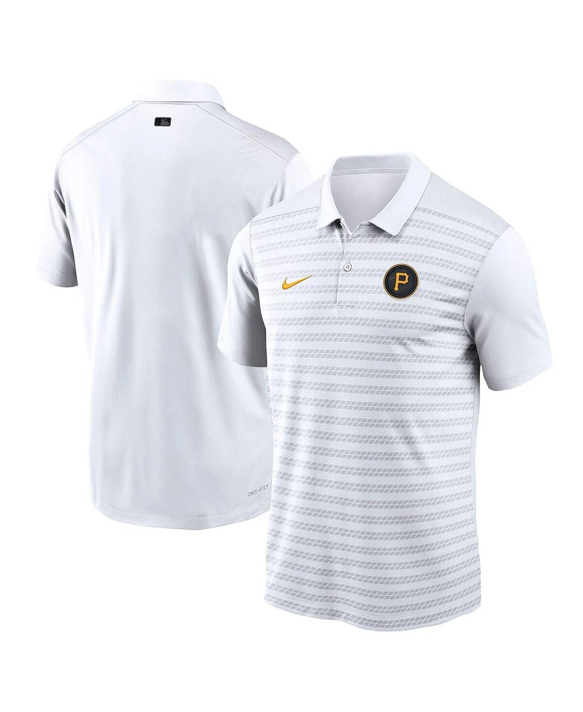 Nike Men's White Pittsburgh Pirates Authentic Collection City Connect Victory Performance Polo Shirt