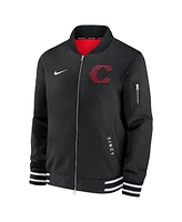 Nike Men's Black Cincinnati Reds Authentic Collection City Connect Full-Zip Bomber Jacket