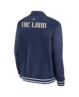 Nike Men's Navy Cleveland Guardians Authentic Collection City Connect Full-Zip Bomber Jacket