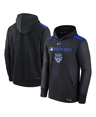 Nike Men's Black Detroit Tigers Authentic Collection City Connect Therma Pullover Hoodie