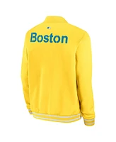 Nike Men's Gold Boston Red Sox Authentic Collection City Connect Full-Zip Bomber Jacket