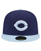 New Era Men's Navy/Light Blue Cincinnati Reds Color Pack 2-Tone 59FIFTY Fitted Hat