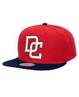 Mitchell & Ness Men's Red Washington Nationals Cooperstown Collection Basic Flip Snapback Hat