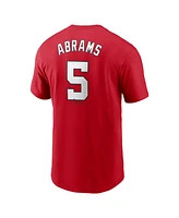 Nike Men's Cj Abrams Red Washington Nationals Fuse Name Number T-Shirt