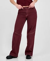Celebrity Pink Juniors' Slouchy Skater Wide-Leg Jeans