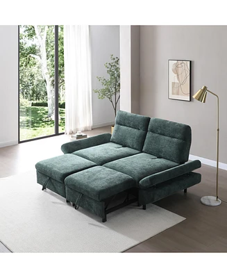 3-in-1 Convertable Sofa with Adjustable Backrest
