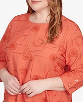 Alfred Dunner Plus Geometric Top
