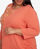 Alfred Dunner Plus Floral Embroidered Top