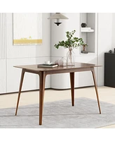 Dining Table Solid Wood Legs, Walnut
