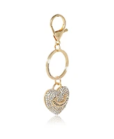 Juicy Couture Gold-Tone Pave Heart Keychain & Earrings Set