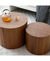 Nesting Coffee Tables (Set of 2) - Natural, 4 Colors