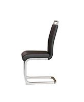 Modern Faux Leather Upholstered Dining Chairs (Set of 2)