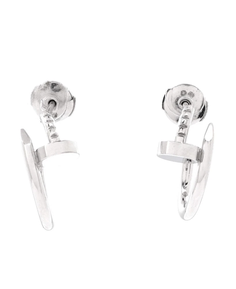 Pre-Owned Cartier Small Juste un Clou Hoop Earrings 18K White Gold