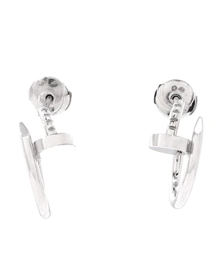Pre-Owned Cartier Small Juste un Clou Hoop Earrings 18K White Gold