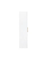 Farmhouse Pantry Cabinet, Pull-Out Shelves, 4 Doors - White