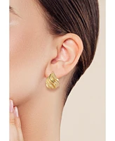 Rachel Zoe Gold Plated Wavy Statement Stud Earrings