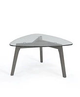 Stylish and Sturdy Wood Coffee Table with Ample Storage and Open Shelf