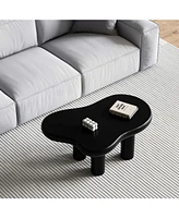 Black Cloud Coffee Table, Modern Minimalist Tea Table (39.4")