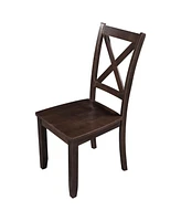 3-Piece Wood Drop Leaf Breakfast Nook Dining Chairs