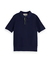 Scotch & Soda Little and Big Boys Structured Knitted Polo Shirt